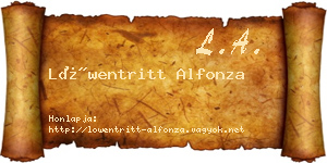 Löwentritt Alfonza névjegykártya